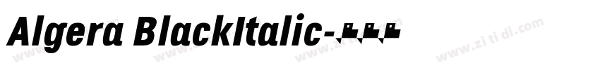 Algera BlackItalic字体转换